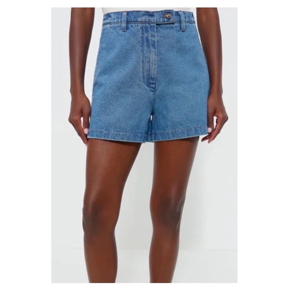 NWT Pomander Place Denim Shorts 4 Coastal High Rise Clean Girl Preppy Timeless